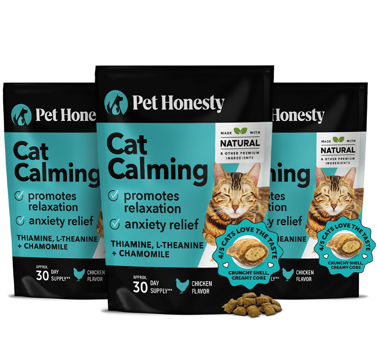 Cat Chicken Flavor Calming Dual Textured Chews Pet Honesty