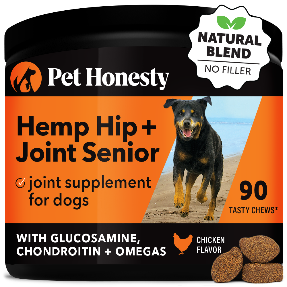 Hemp Hip Joint Health Chews for Senior Dogs Pet Honesty