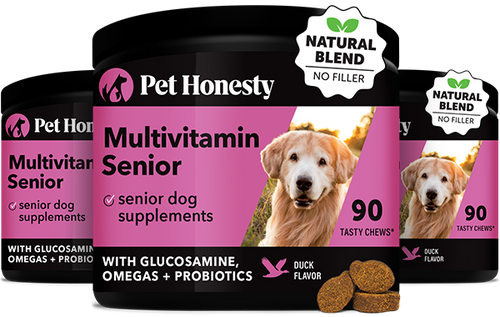 3 Pack Multivitamin Chews Glucosamine For Senior Dogs PetHonesty