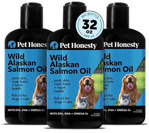 Wild Alaskan Salmon Oil | 96 Ounces | 3-Pack | Pet Honesty